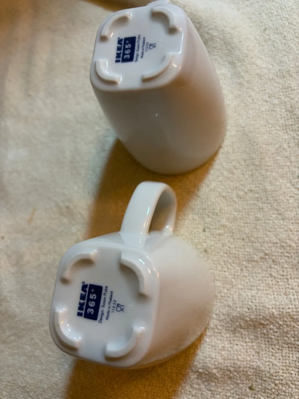 VINTAGE IKEA 365+ Susan Pryke White Coffee Mugs (Set of 2)